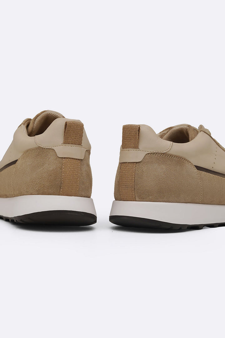 TAUPE AIR LEATHER SNEAKERS