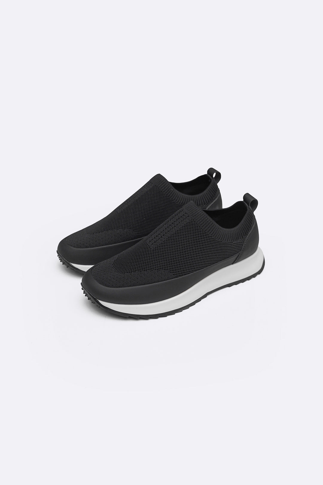 BLACK SOCK-FIT CASUAL SNEAKERS