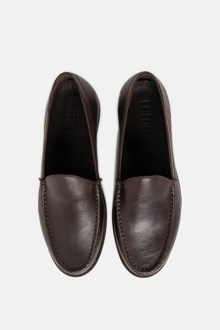 LEATHER SLIP-ON LOAFERS