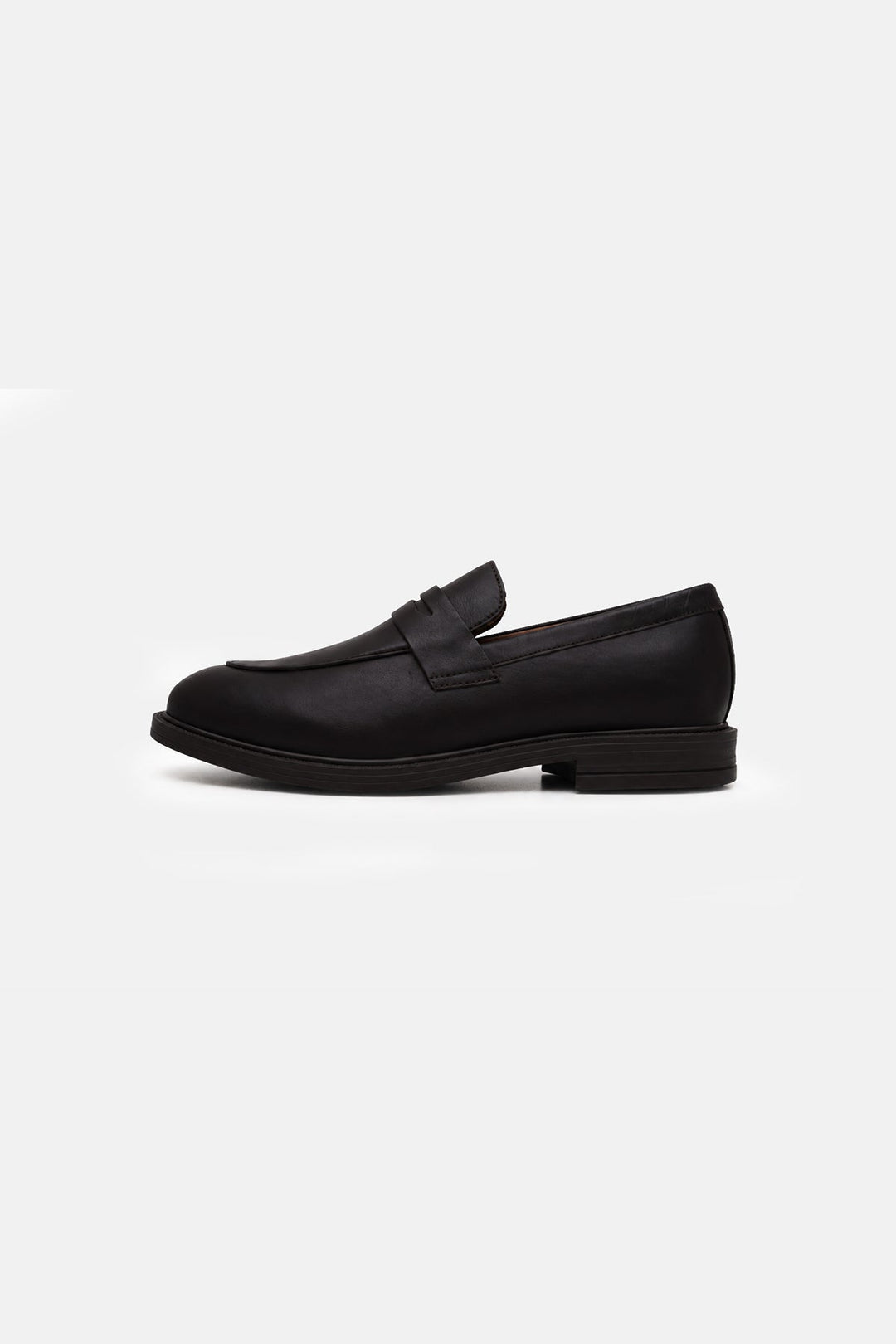 DARK BROWN-LEATHER PENNY LOAFERS