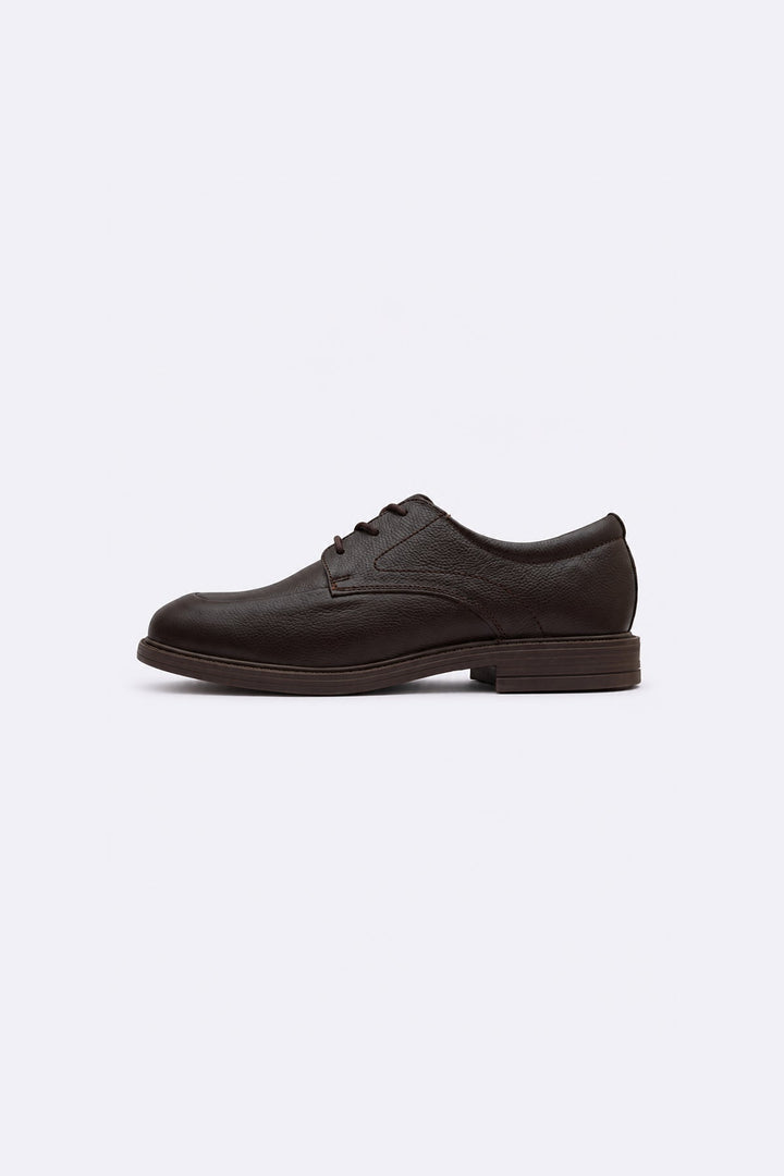 DARK BROWN FORMAL LEATHER LACE-UP