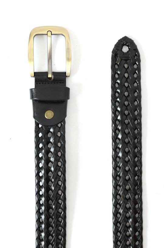 BLACK TAN TWO TONE BELT