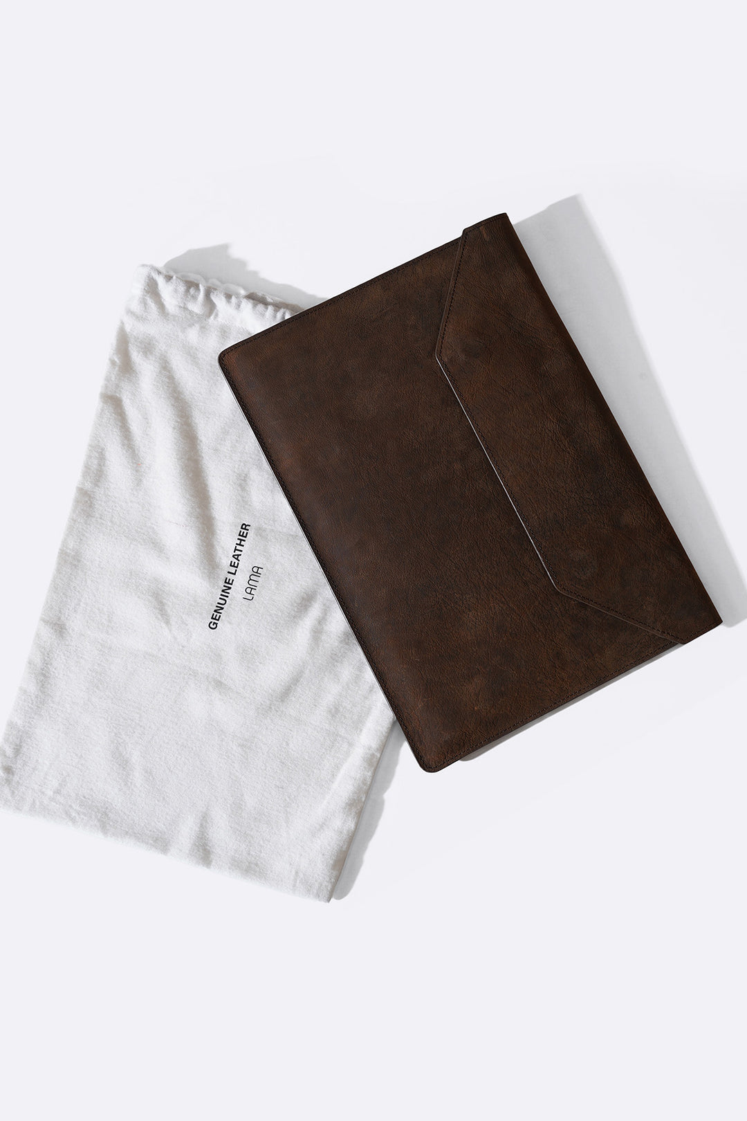 BROWN LAPTOP SLEEVE IN GENUINE LEATHER