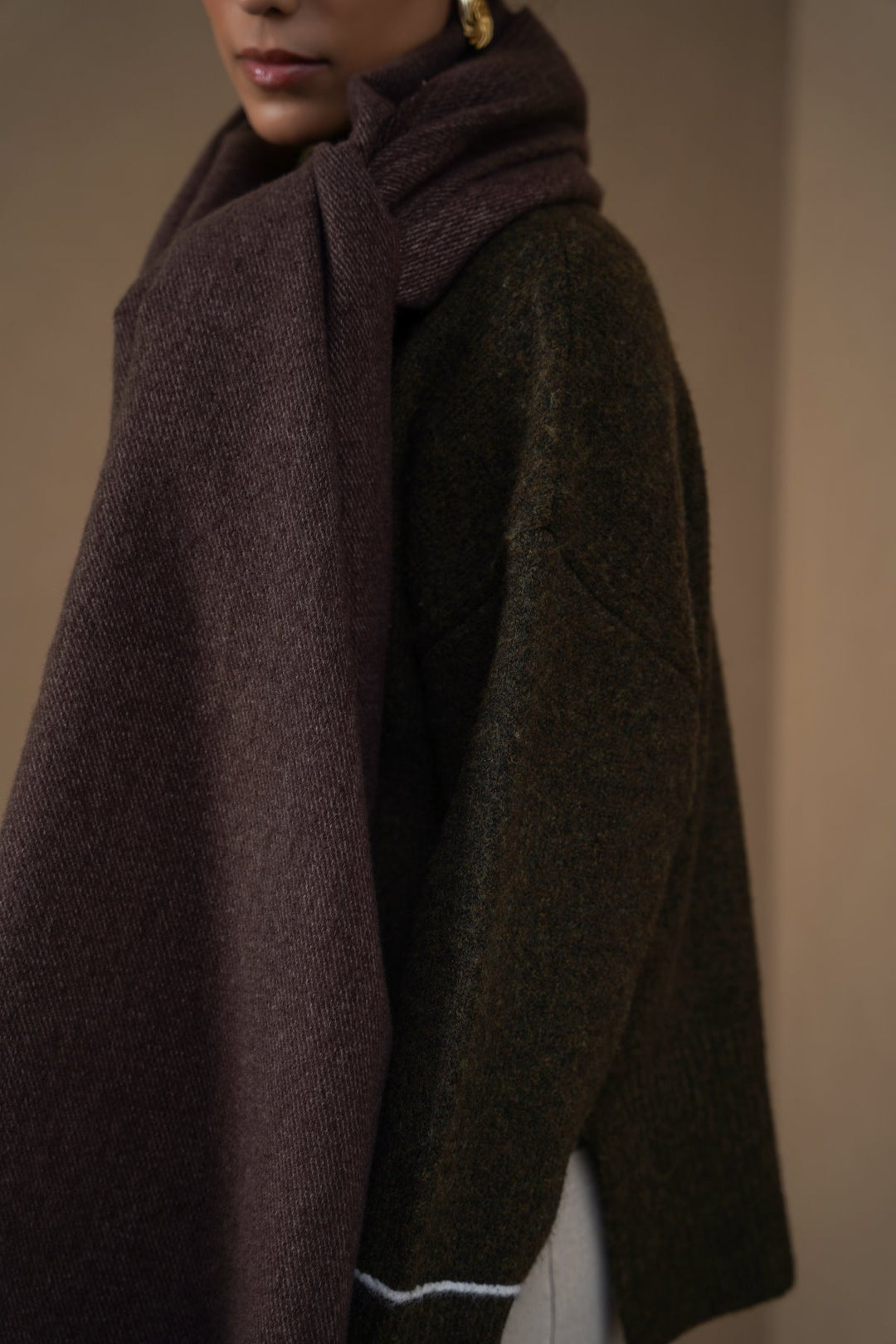 COFFEE WINTER ESSENTIAL SCARF