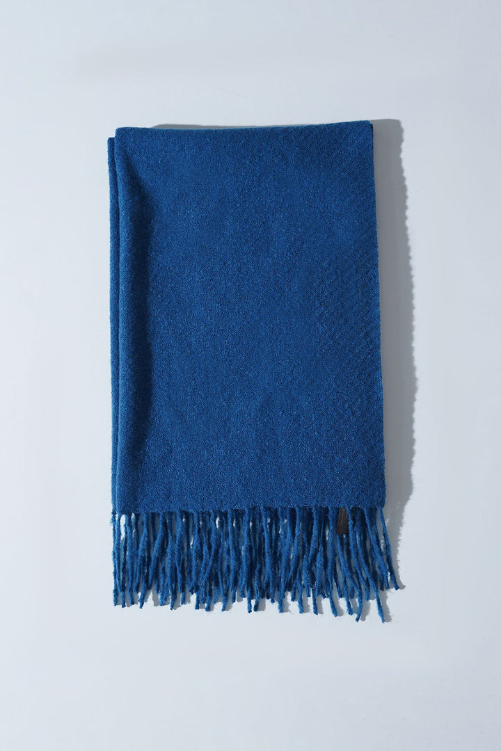 BLUE COZY WEAVE SCARF