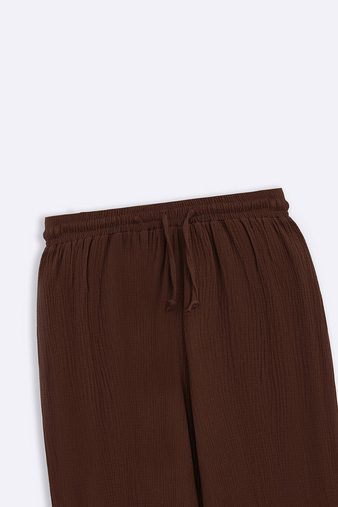 CHOCOLATE MUSLIN WIDE PANTS