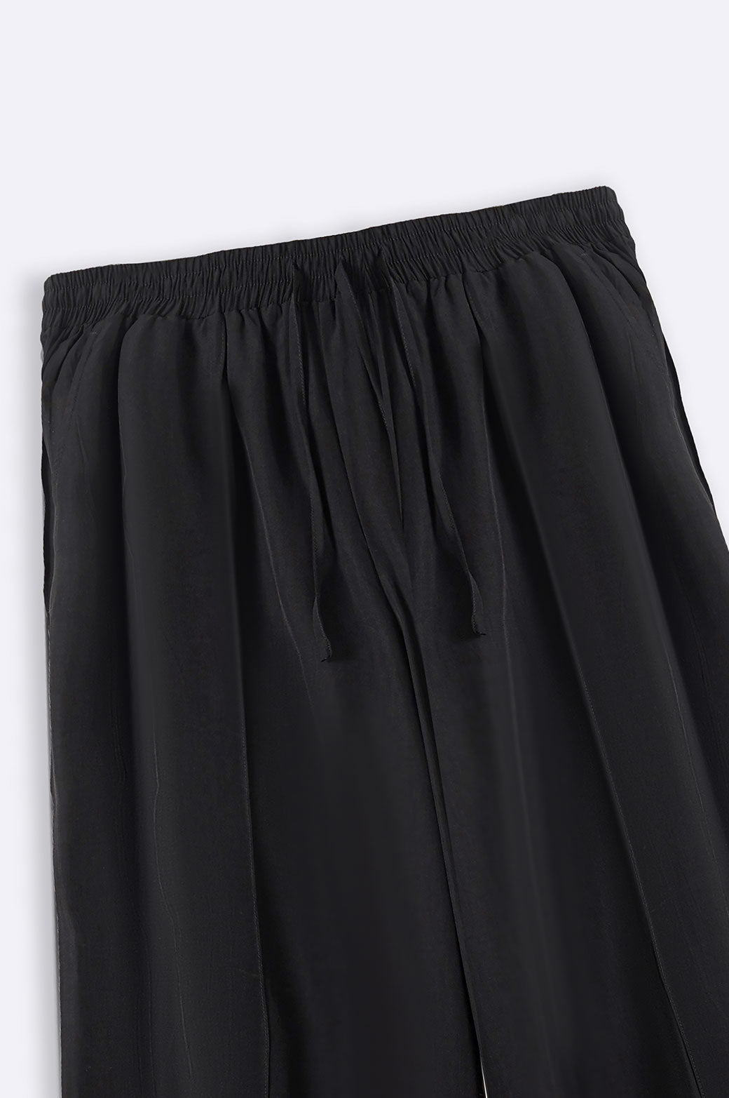 BLACK CURVE DRAWSTRING PANTS