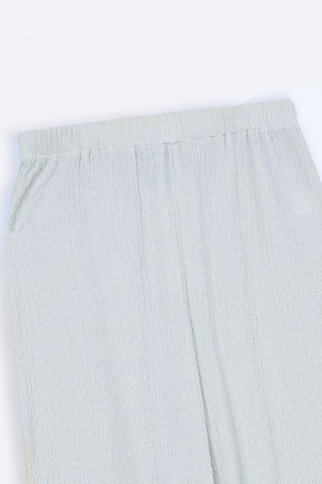 OFF WHITE TEXTURED STRETCHY PANTS