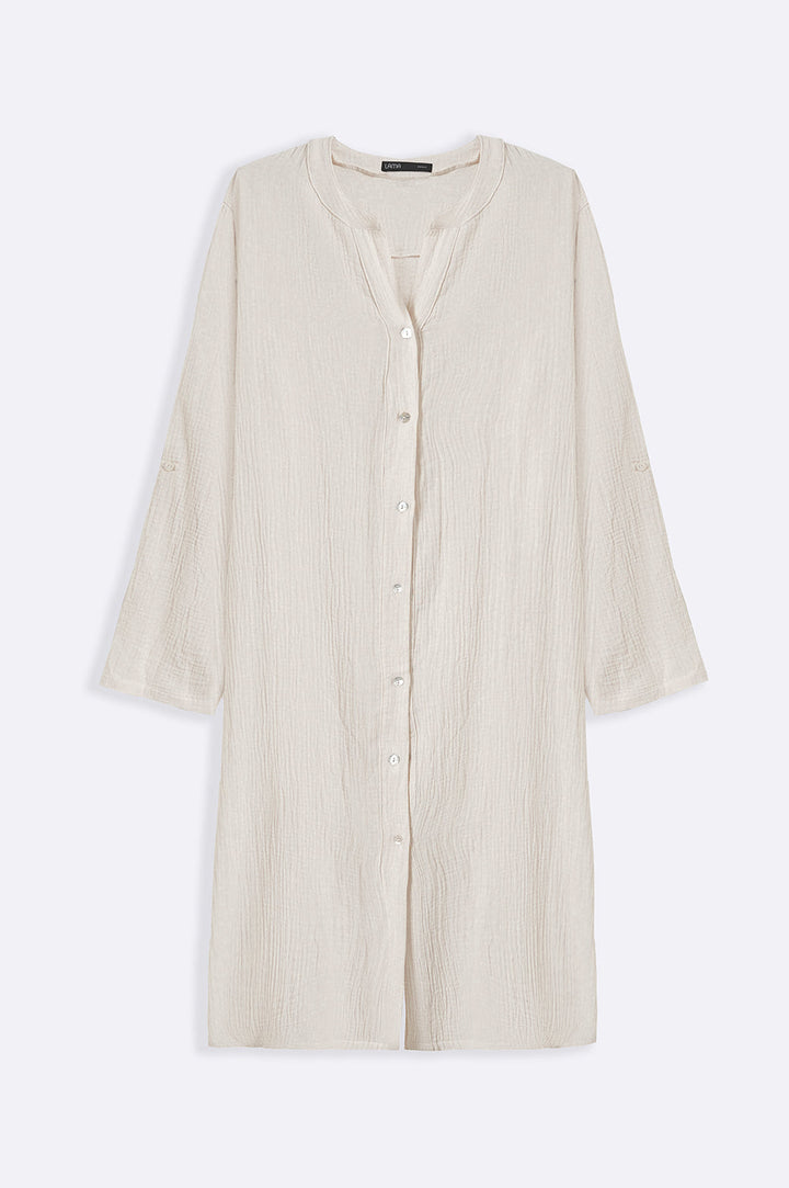 OAT WHITE LONG MUSLIN TUNIC