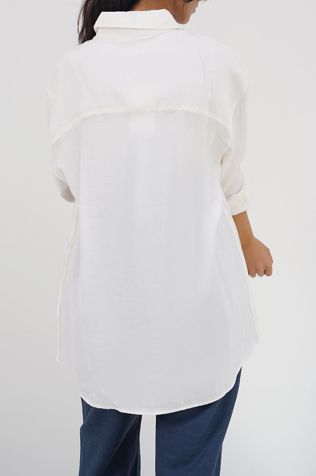 CREAM STONE WASH BUTTON DOWN