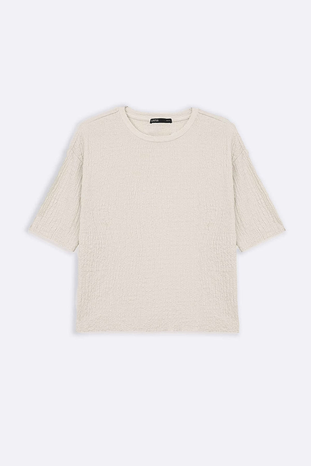 OFF WHITE TEXTURED STRETCHY TOP