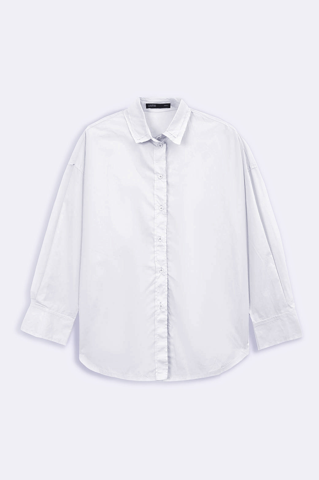 WHITE CURVE FRAYED SHIRT