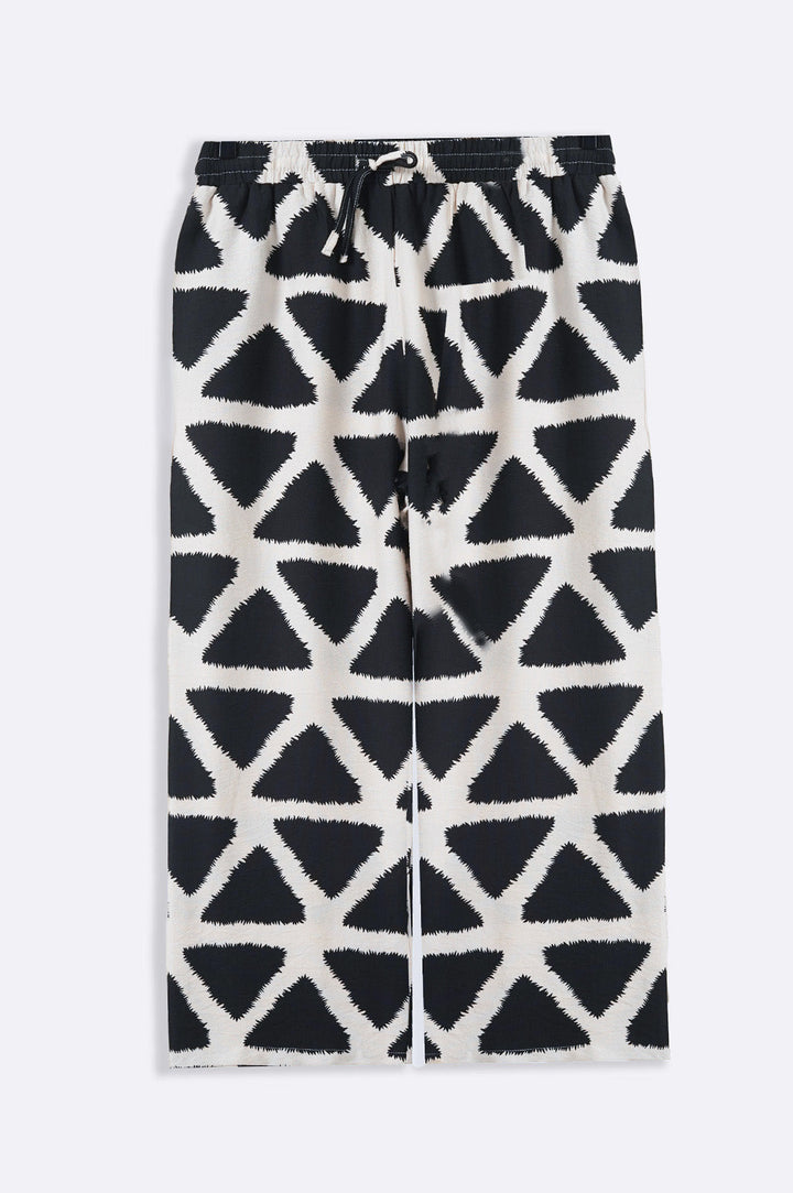 BLACK TRIPTYCH WIDE PANTS