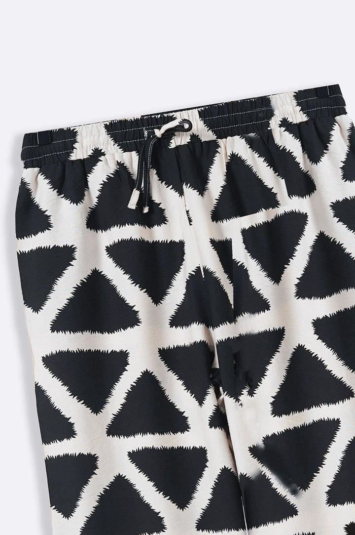BLACK TRIPTYCH WIDE PANTS