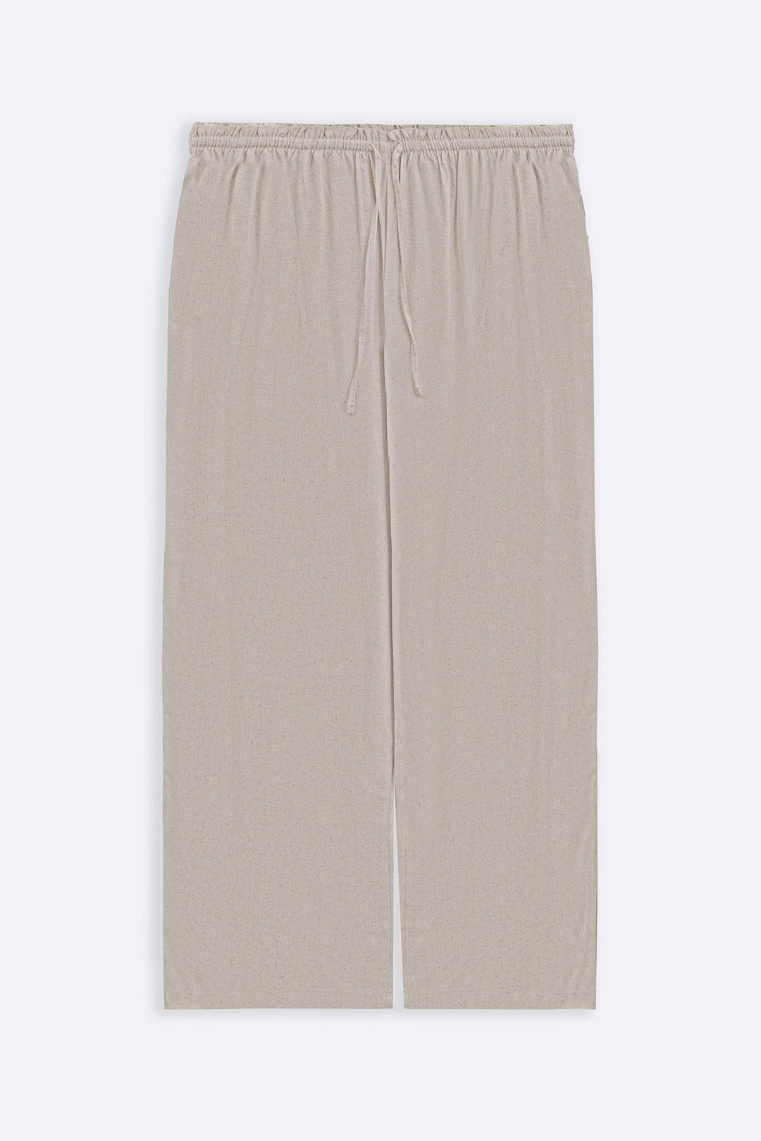 OAT WHITE LINEN EASY TROUSERS