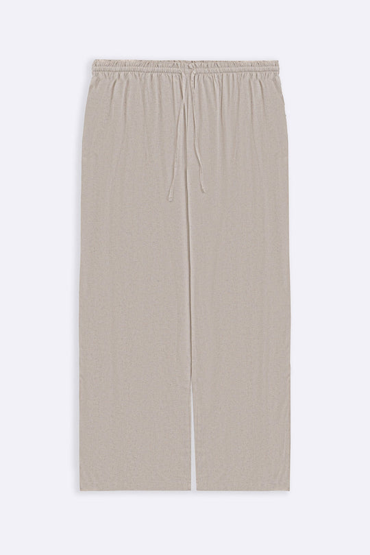 OAT WHITE LINEN EASY TROUSERS