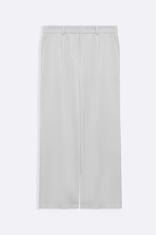 WHITE ANKLE TAILORED TROUSERS