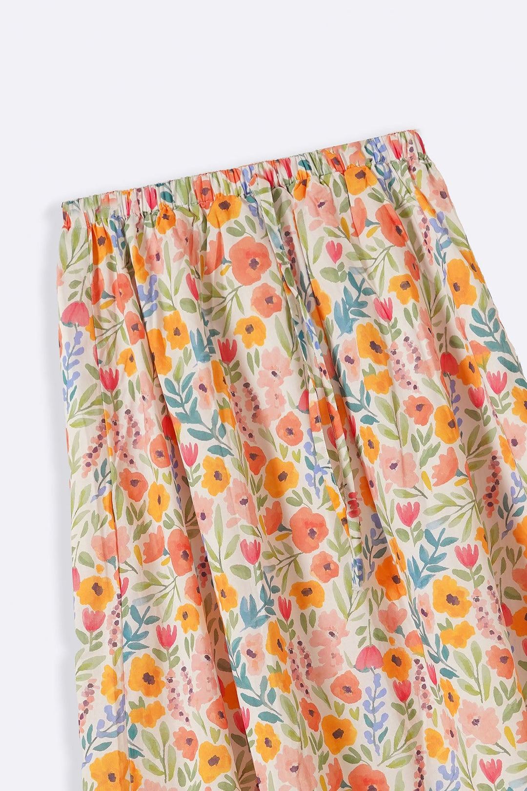 WHITE WILDFLOWER TIER SKIRT