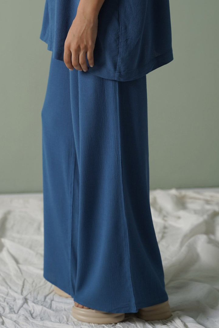 TEAL LONG DRAWSTRING TROUSERS