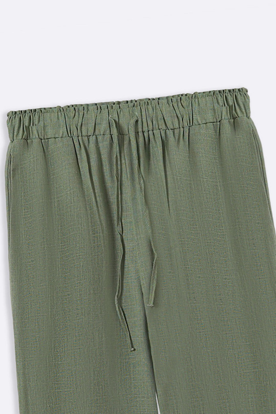 GREEN LINEN BLEND CULOTTES