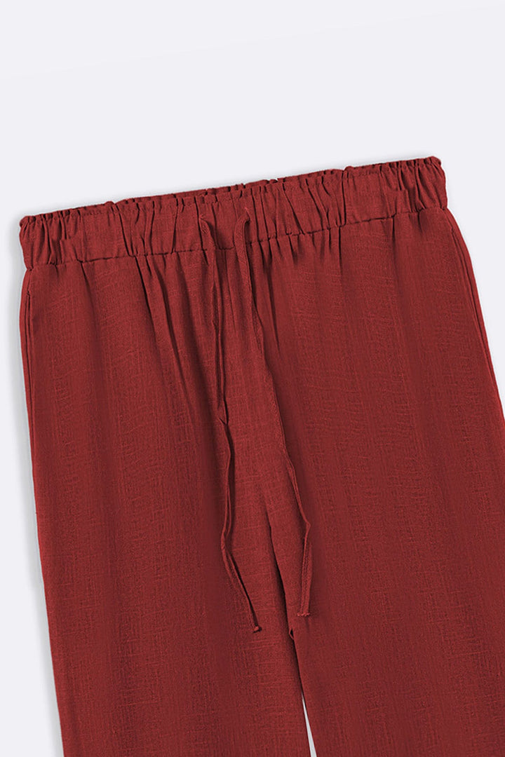 RUST LINEN BLEND CULOTTES