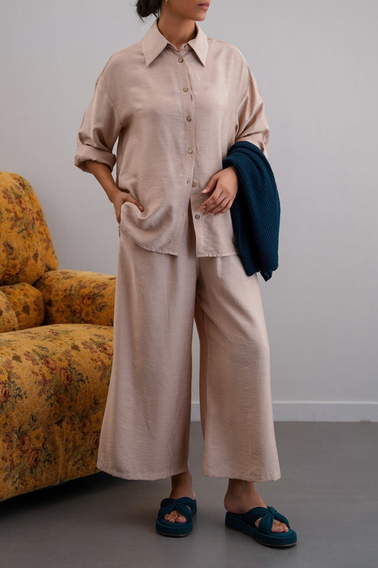 BEIGE BASIC BREEZE CULOTTES