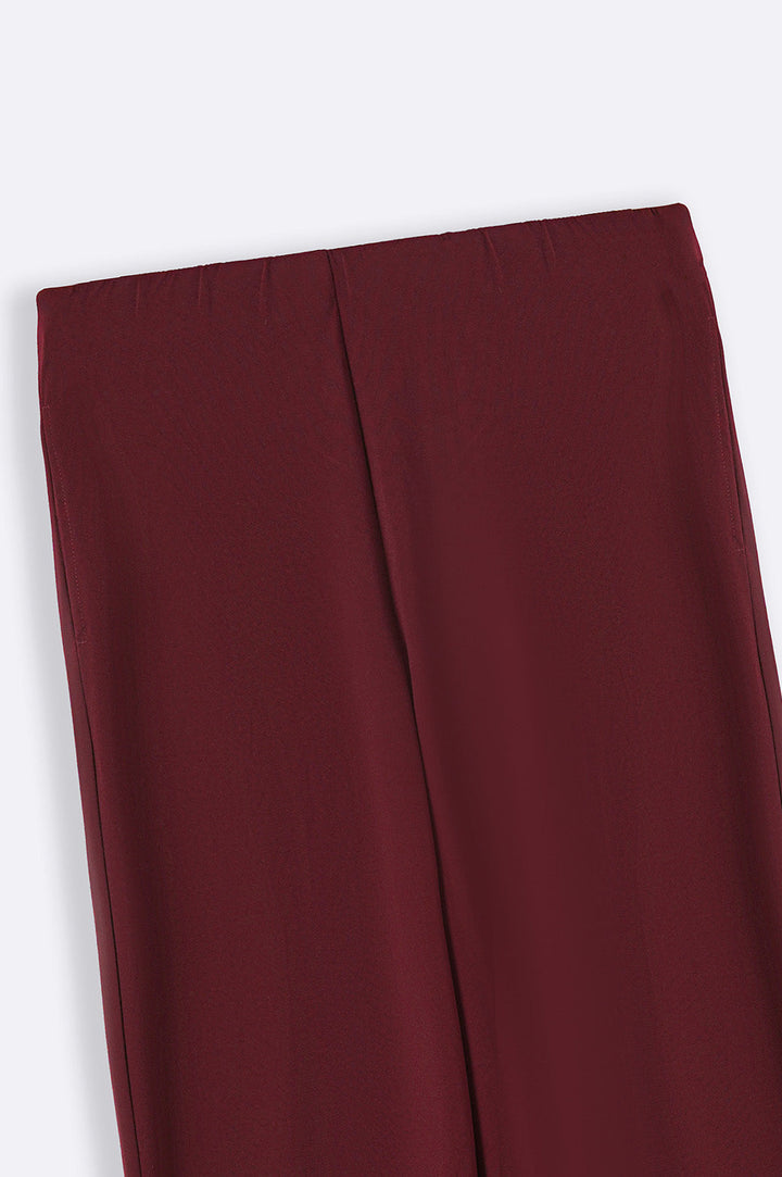 BURGUNDY OFF-DUTY STRAIGHT PANTS