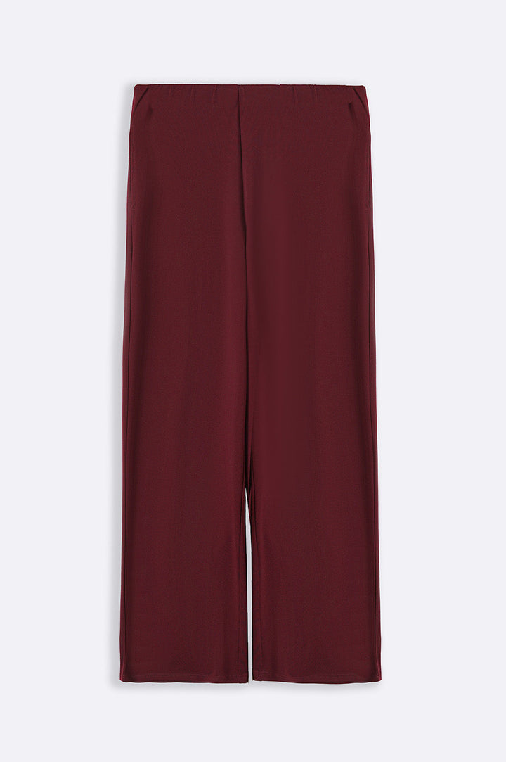 BURGUNDY OFF-DUTY STRAIGHT PANTS