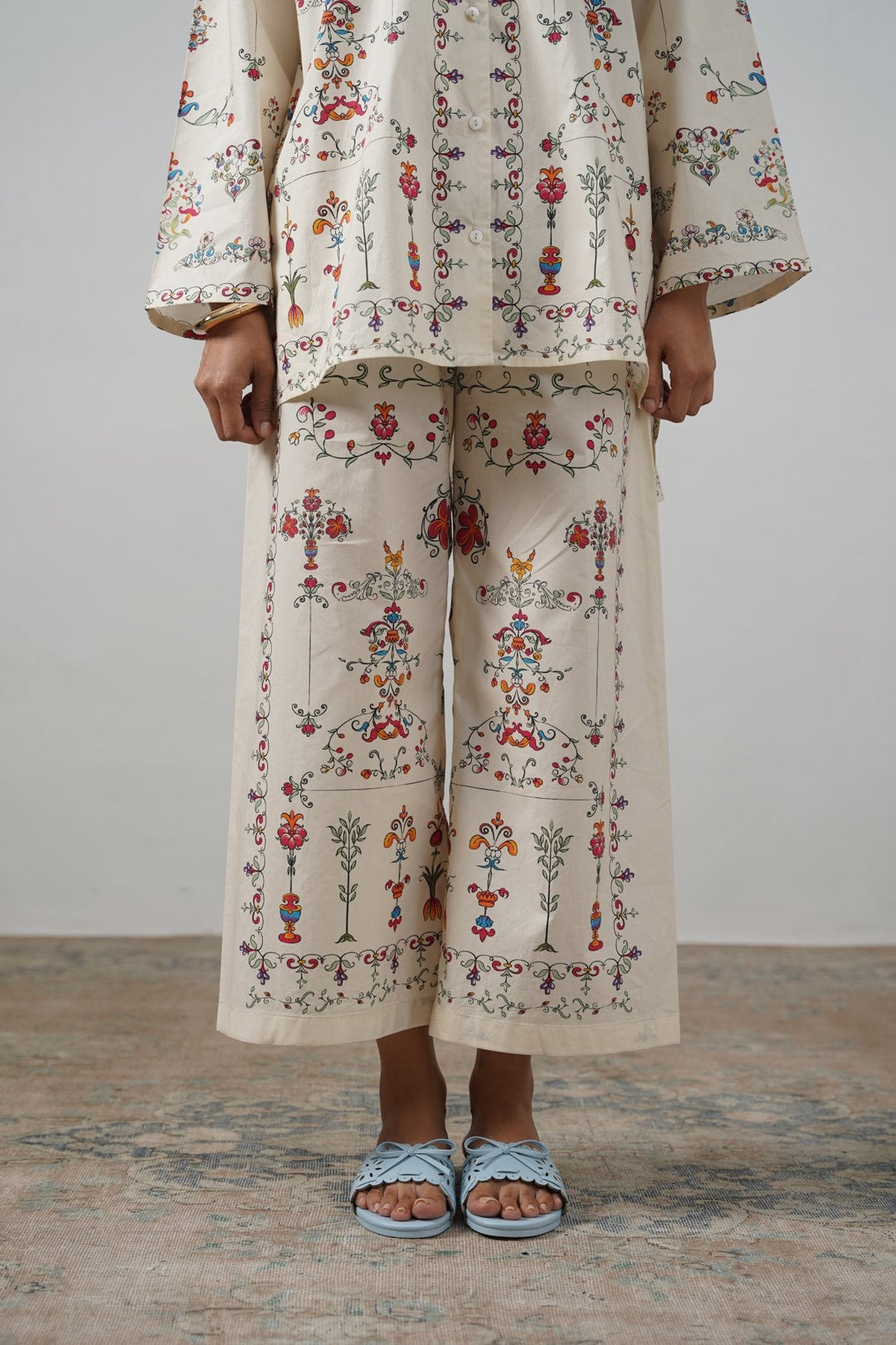BEIGE ANDALUSIA COTTON PANTS