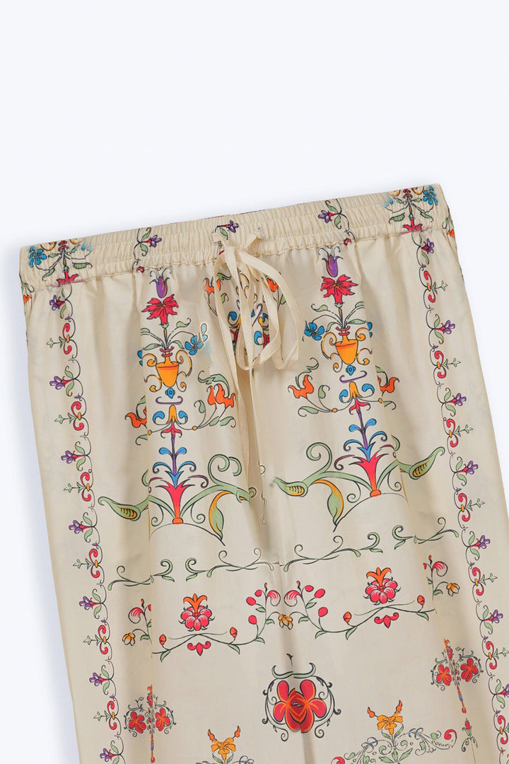 BEIGE ANDALUSIA COTTON PANTS