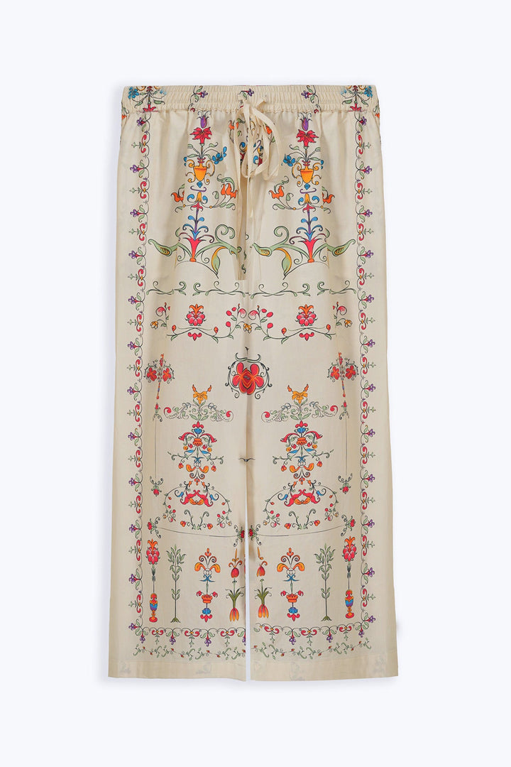 BEIGE ANDALUSIA COTTON PANTS