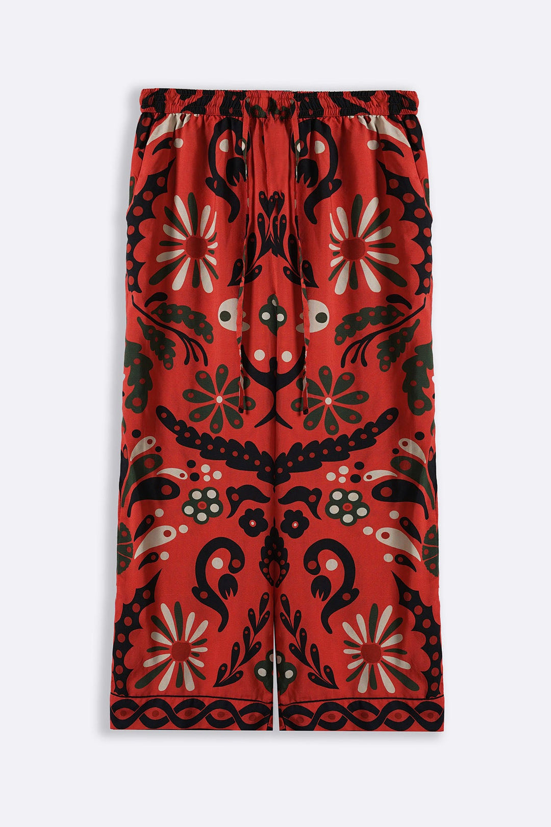 RED CRIMSON PRINTED PANTS