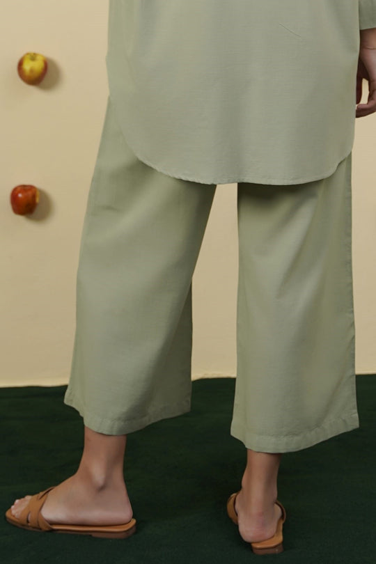 GREEN ESSENTIAL COTTON CULOTTES