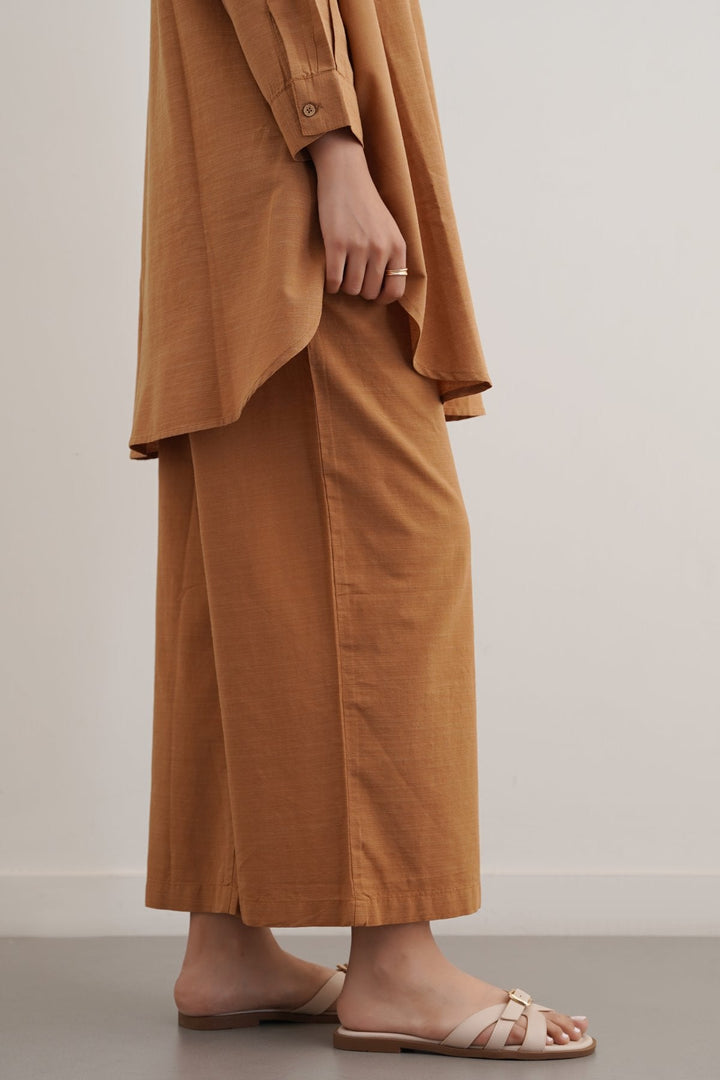 OCHRE ESSENTIAL COTTON CULOTTES