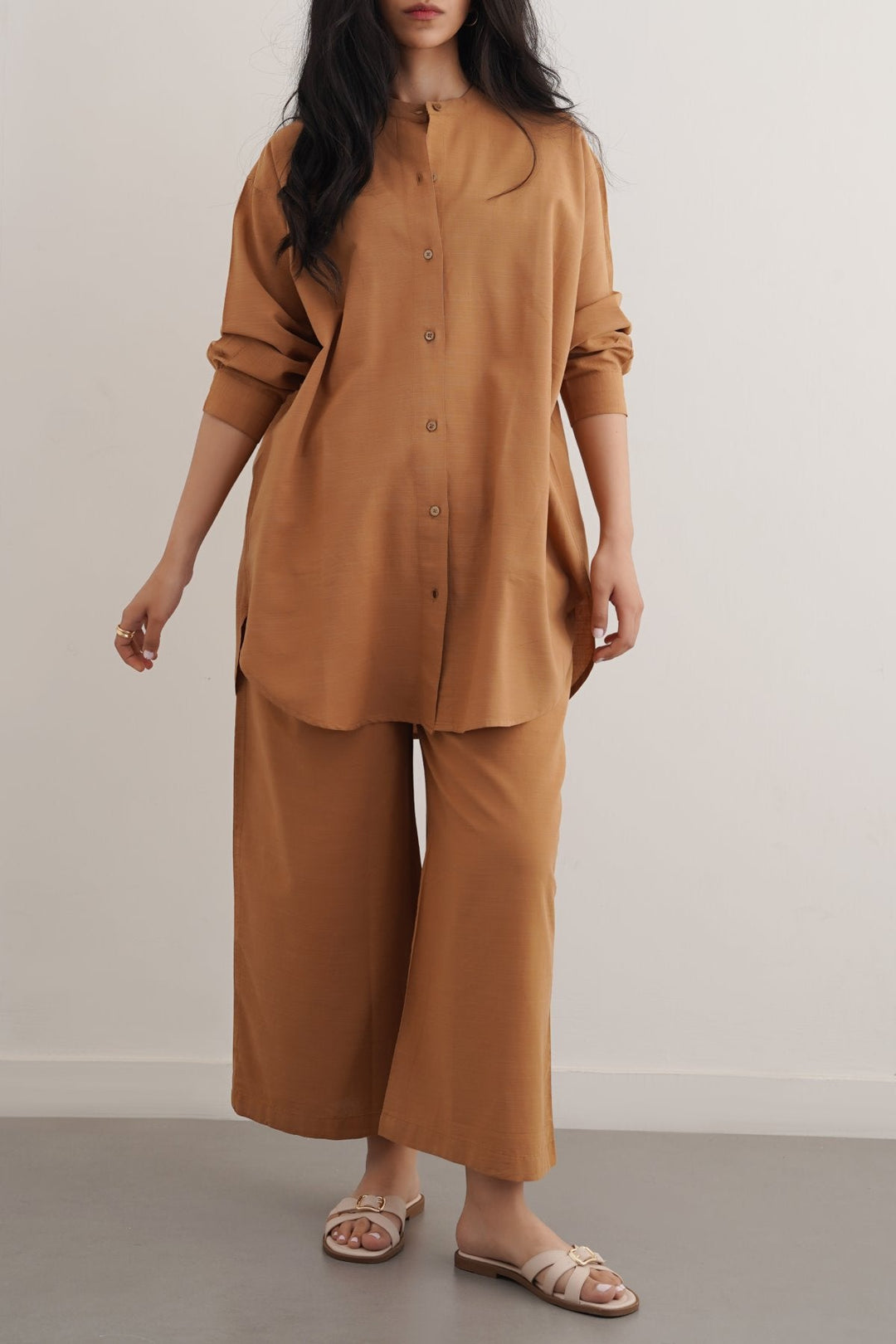 OCHRE ESSENTIAL COTTON CULOTTES