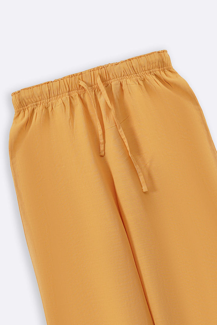 YELLOW ESSENTIAL COTTON CULOTTES