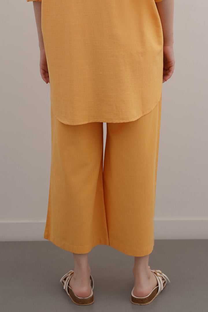 YELLOW ESSENTIAL COTTON CULOTTES