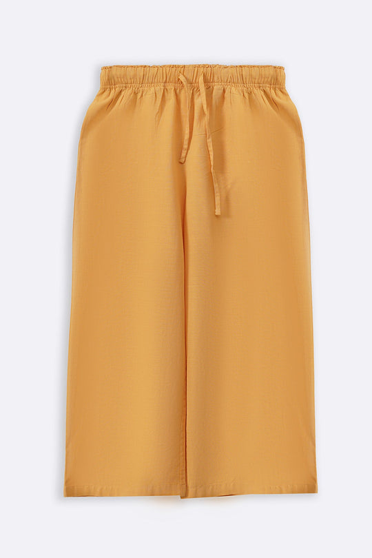 YELLOW ESSENTIAL COTTON CULOTTES