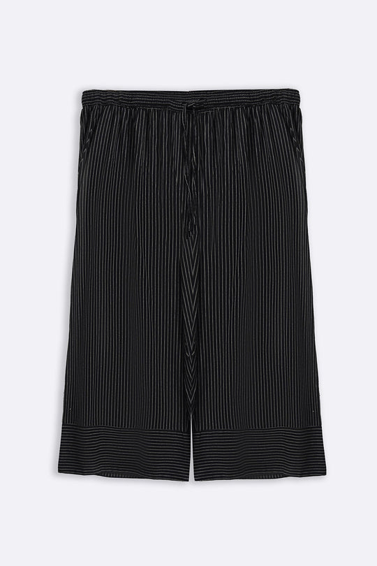 BLACK CURVE STRIPED CULOTTES