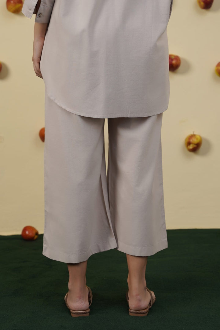 BEIGE ESSENTIAL COTTON CULOTTES