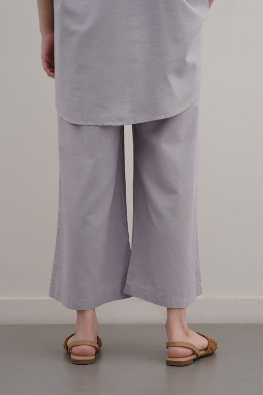 GREY ESSENTIAL COTTON CULOTTES