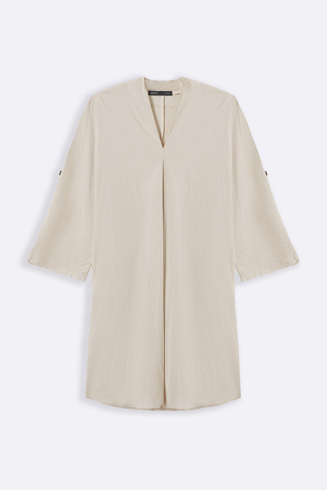 OFF WHITE LINEN MIDI TUNIC