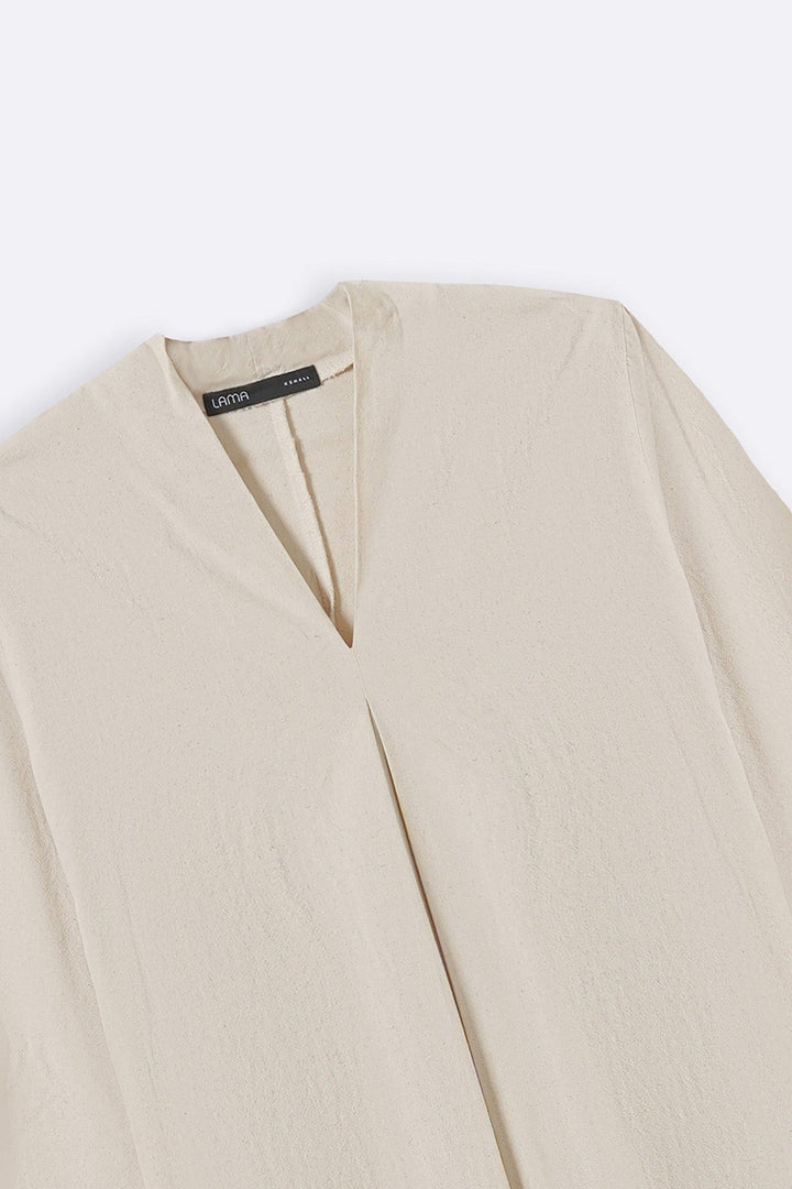 OFF WHITE LINEN MIDI TUNIC