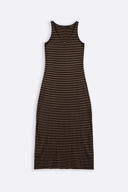 BLACK STRIPED SUMMER DRESS