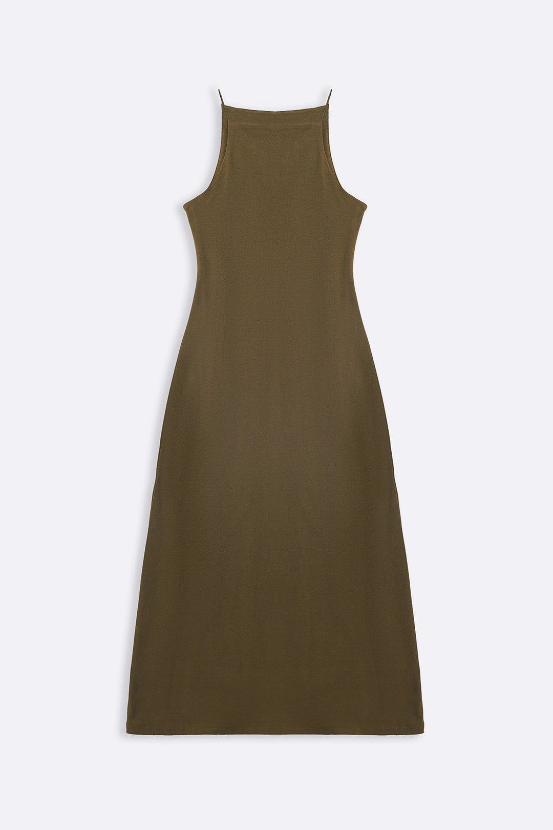 OLIVE BODYCON A-LINE DRESS