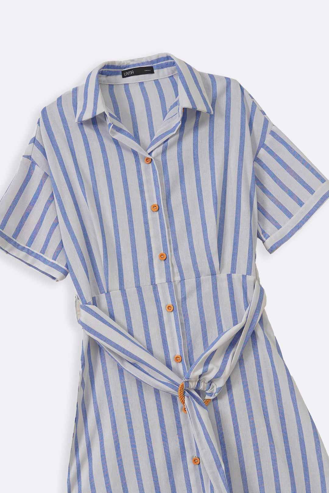 BLUE HOLIDAY LINEN DRESS