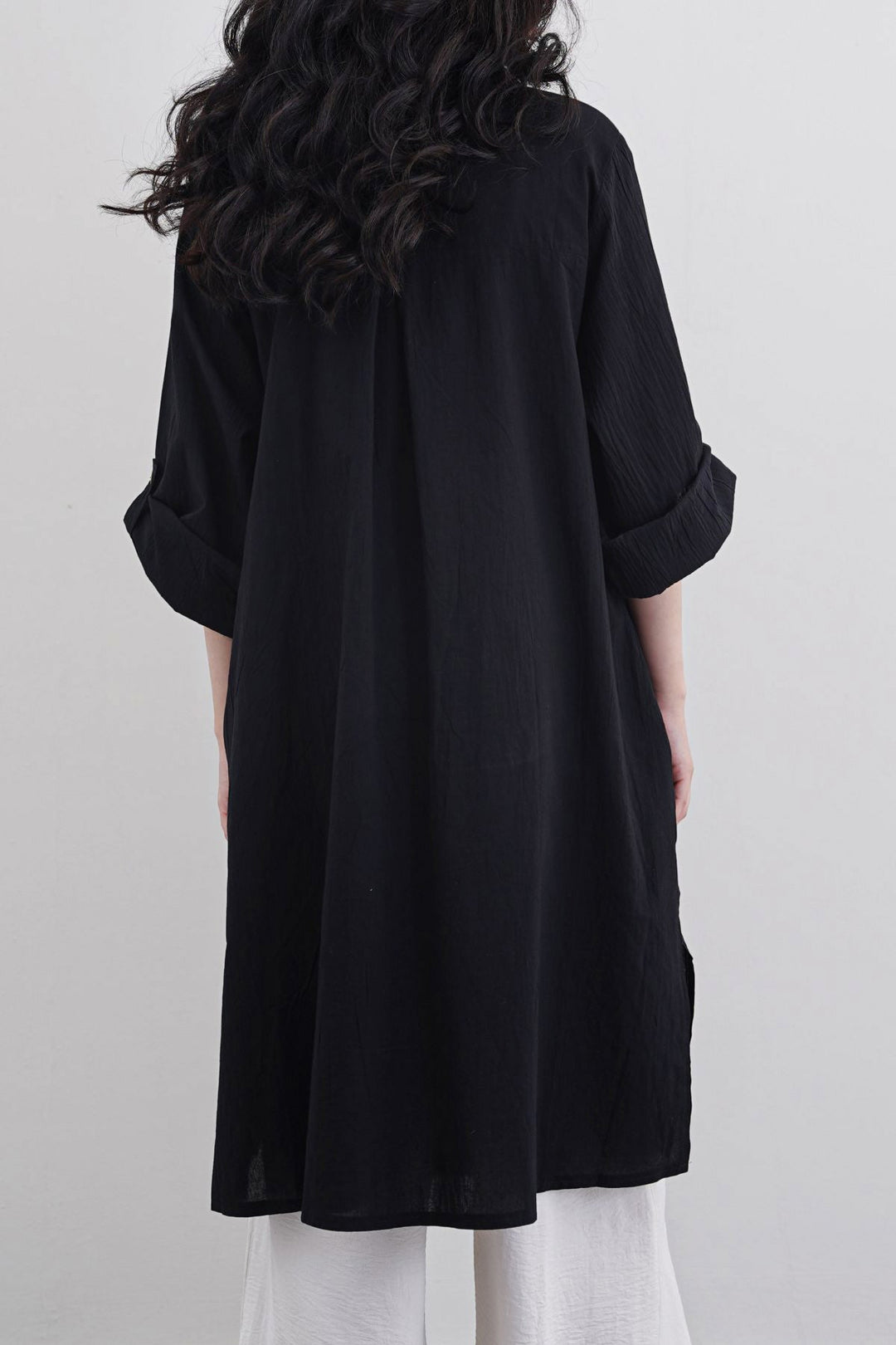 BLACK ORGANIC COTTON TUNIC