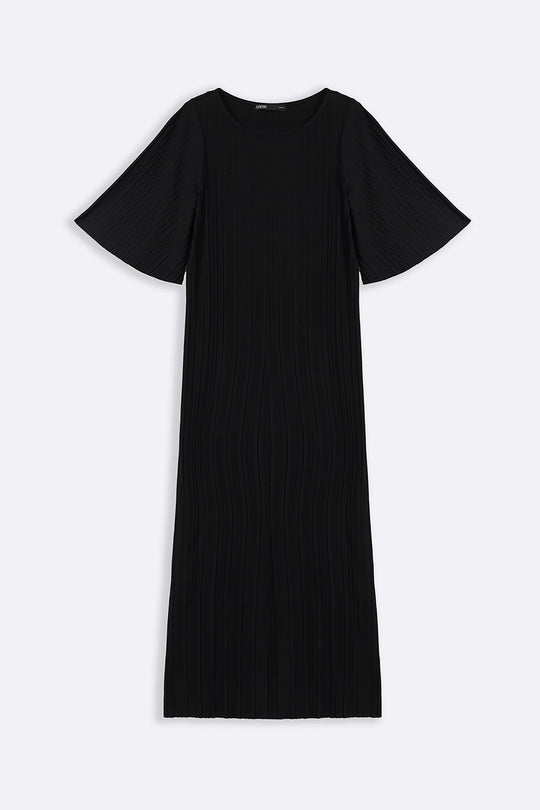 BLACK CONTOUR MAXI DRESS