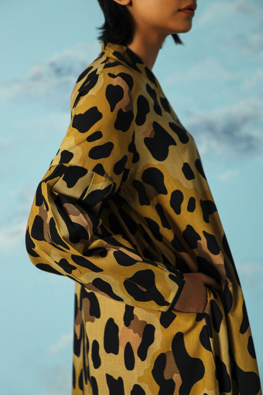 YELLOW SAVANNAH FLARED DRESS
