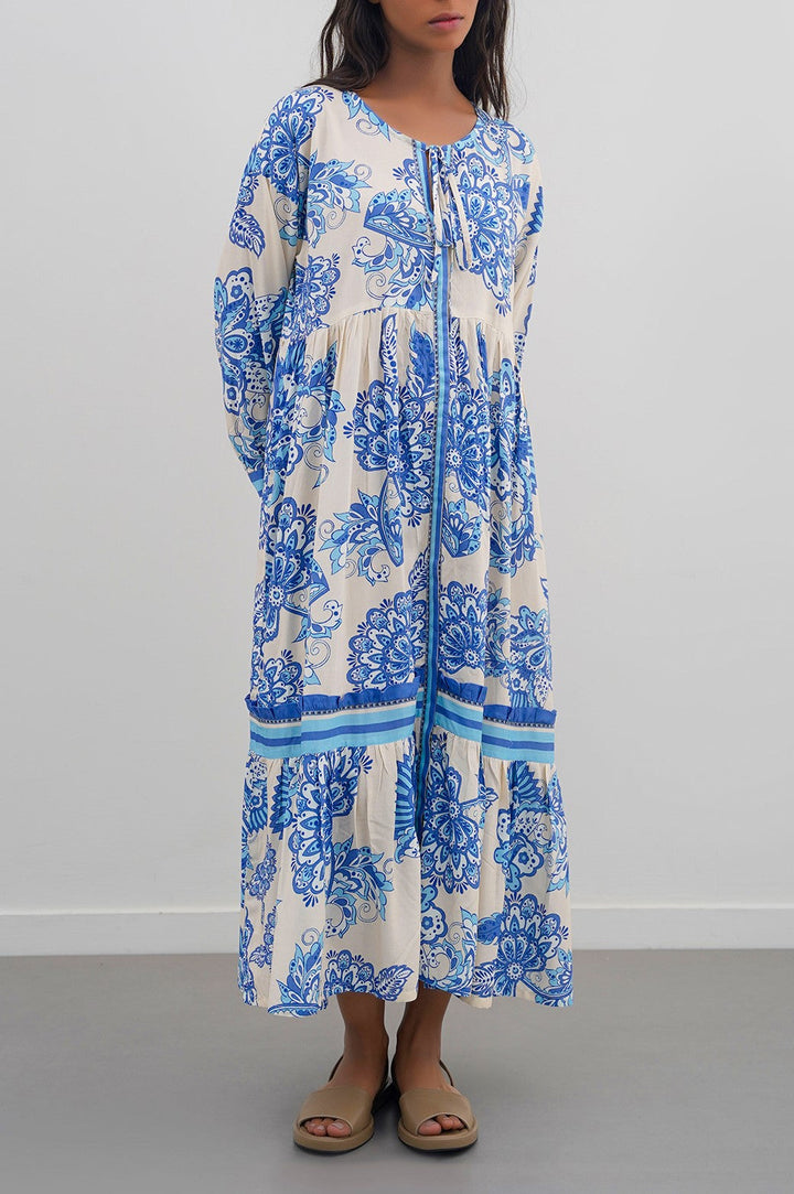 OFF WHITE PORCELAIN LONG DRESS